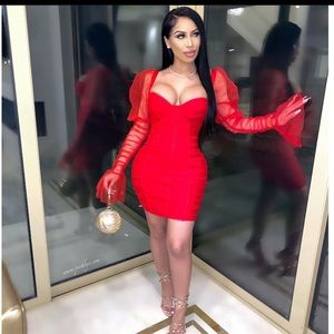 Beautiful red bandage dress